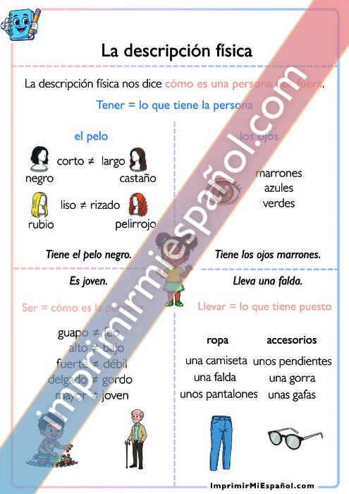 La descripción física