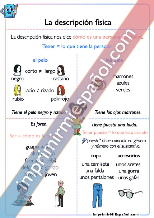 La descripción física