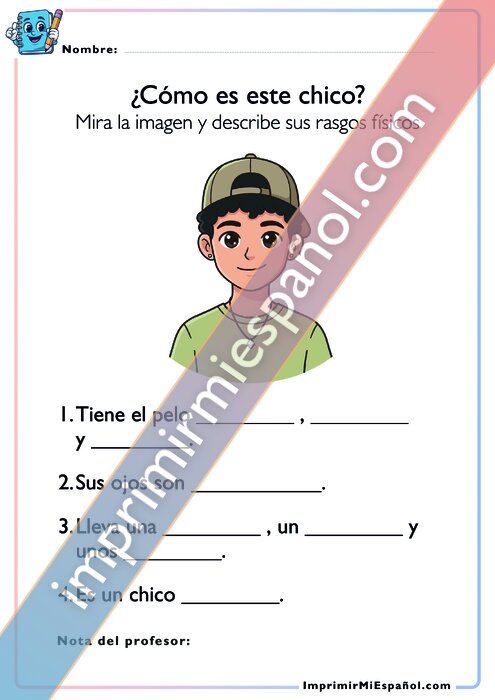 ¿Cómo es este chico? – Descripción física