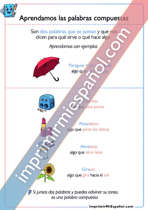 Aprendamos las palabras compuestas