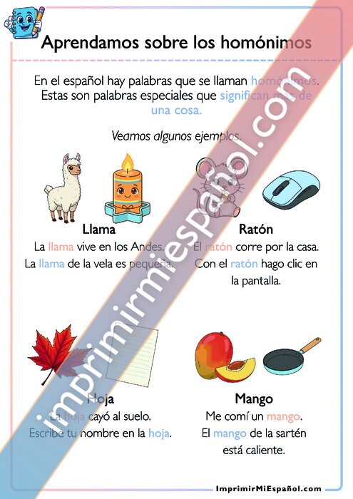 Aprendamos sobre los homónimos