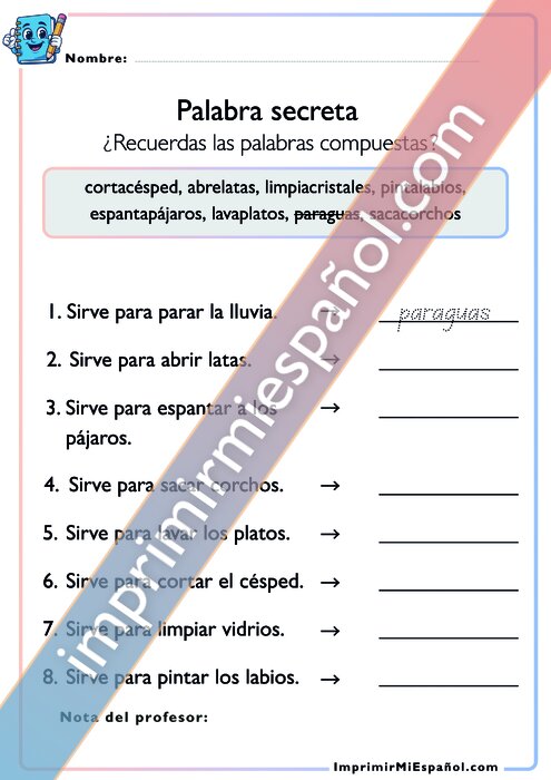 Adivina las palabras compuestas