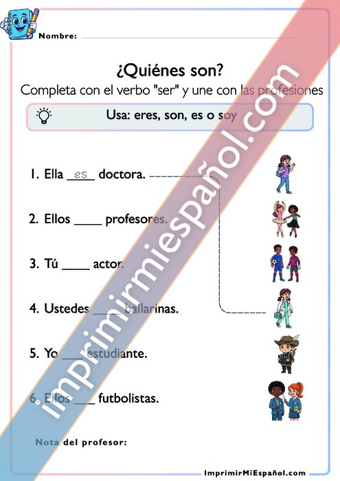 ¿Quiénes son? – Profesiones y verbo ser