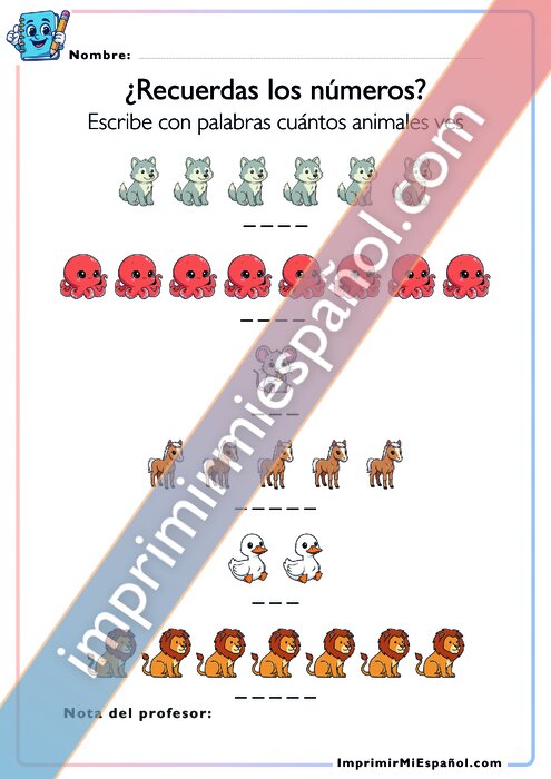 ¿Recuerdas los números?
