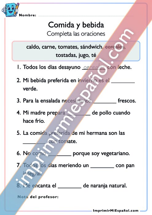 Comida y bebida