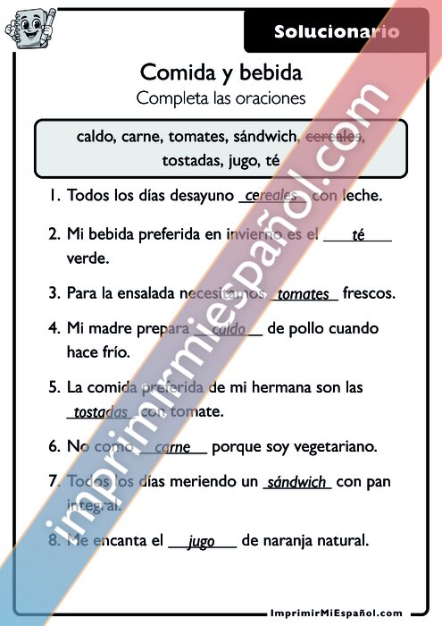 Clave de respuestas