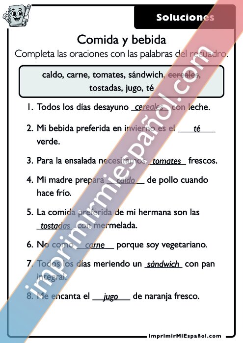 Clave de respuestas