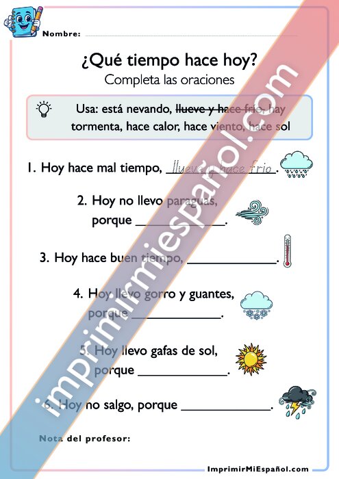 ¿Qué tiempo hace hoy?