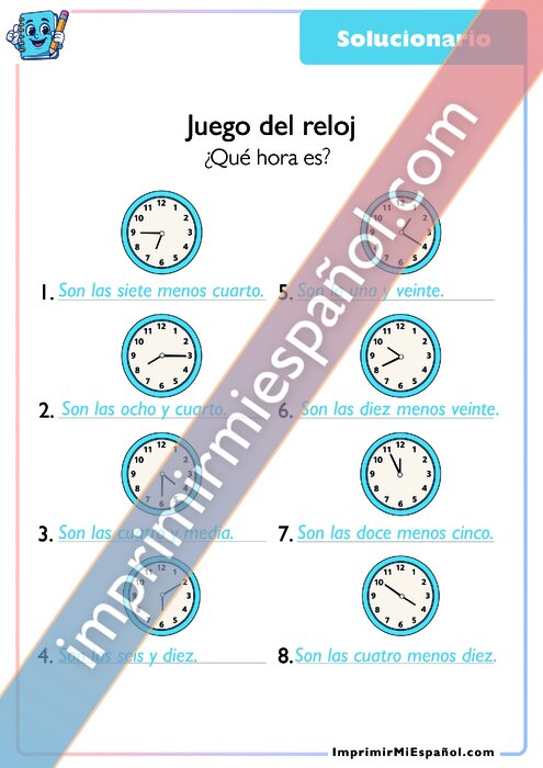 Clave de respuestas