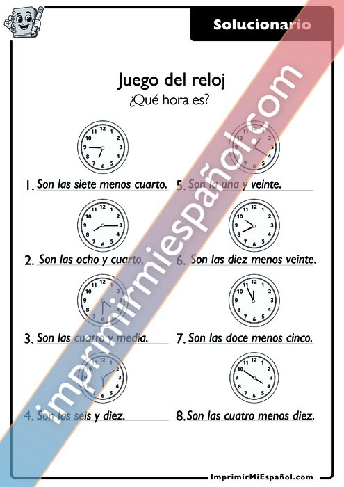 Clave de respuestas