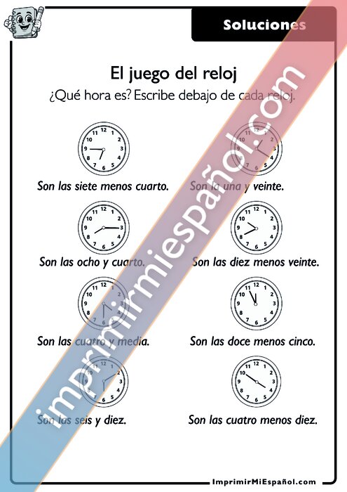 Clave de respuestas