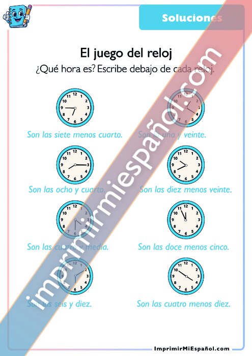 Clave de respuestas
