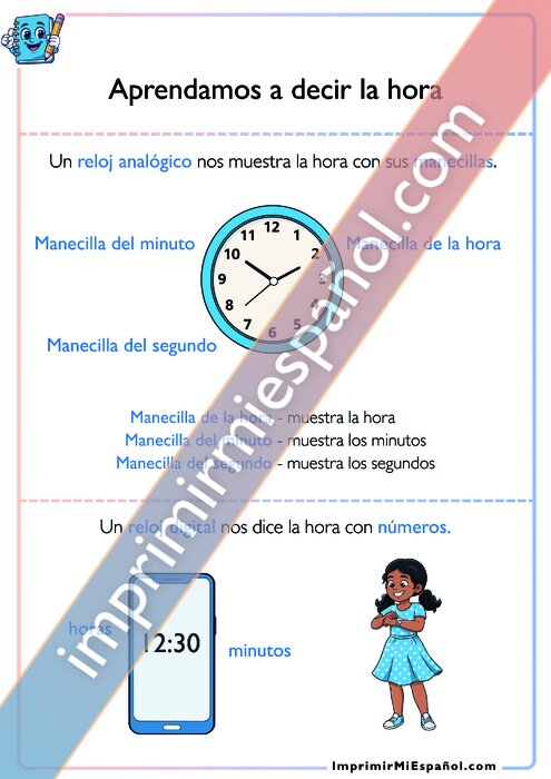 Aprendamos a decir la hora