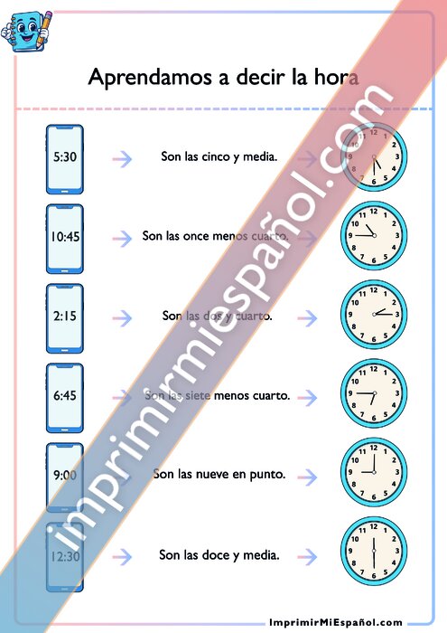 Aprendamos a decir la hora