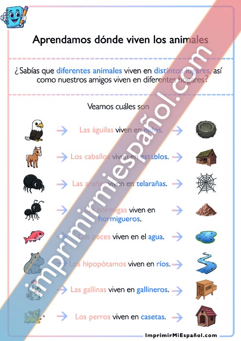 Animales y hábitats