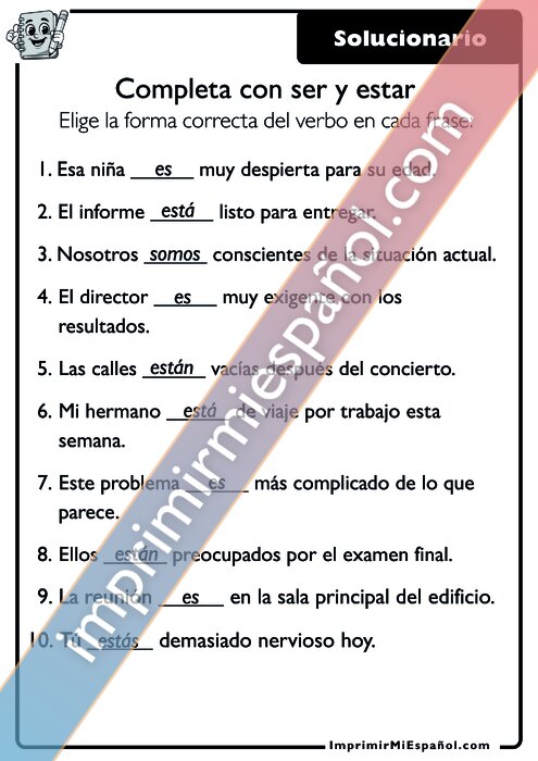 Clave de respuestas