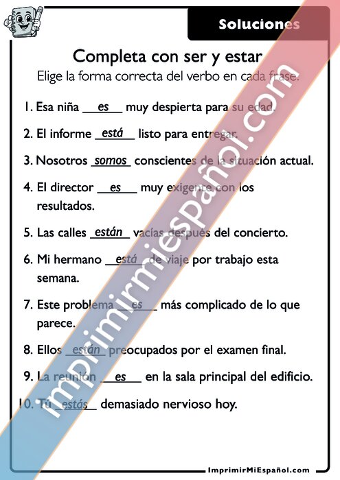 Clave de respuestas