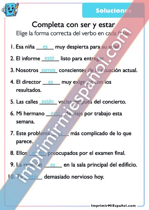 Clave de respuestas