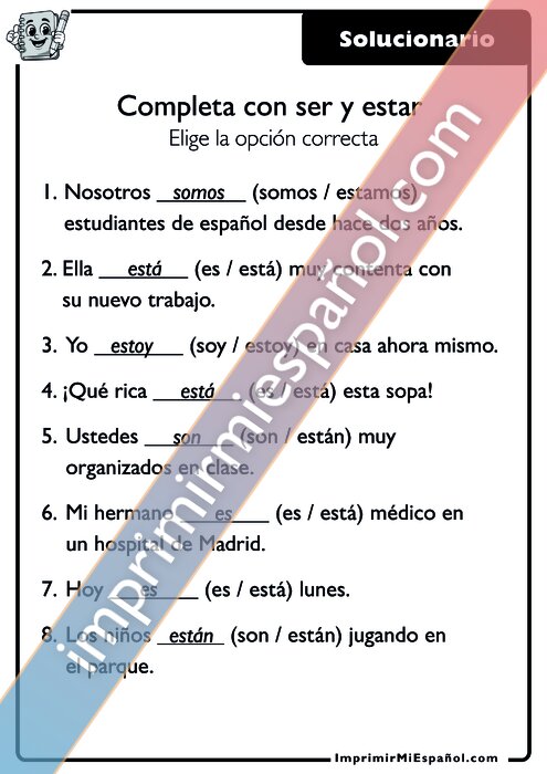 Clave de respuestas