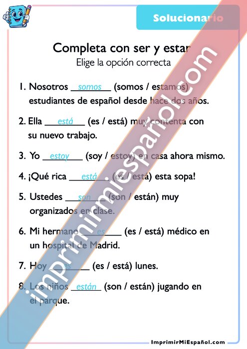 Clave de respuestas