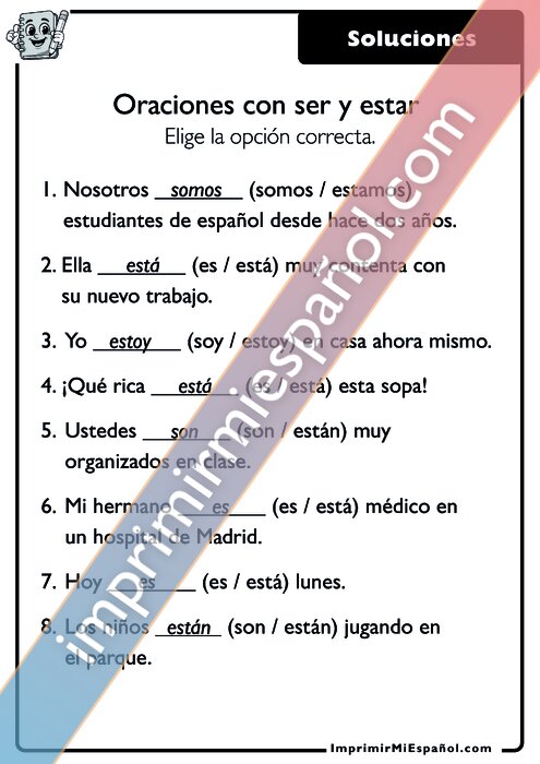 Clave de respuestas