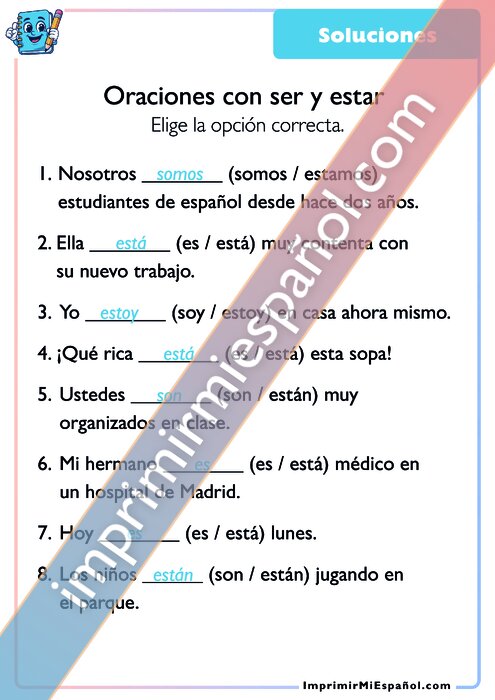 Clave de respuestas