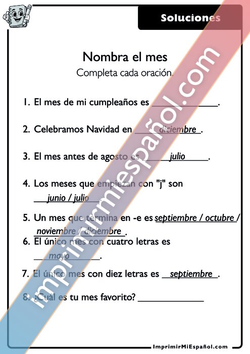 Clave de respuestas