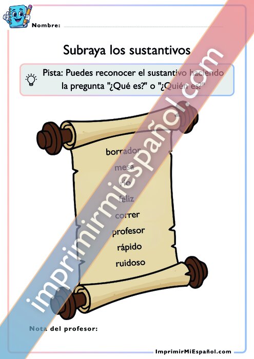 Encontrar los sustantivos