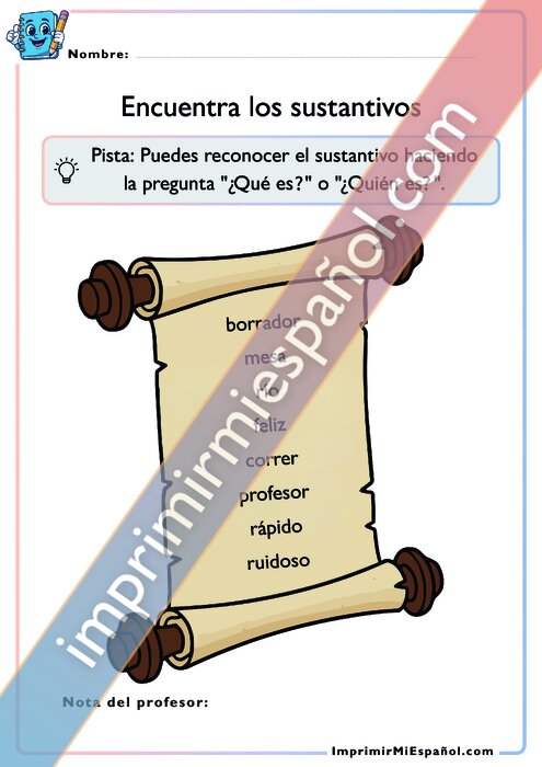 Encontrar los sustantivos