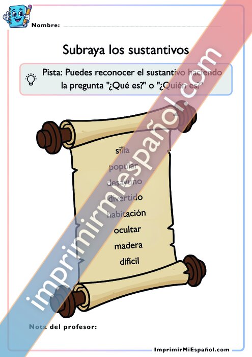 Encontrar los sustantivos
