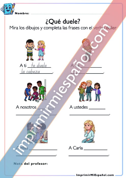 El verbo doler