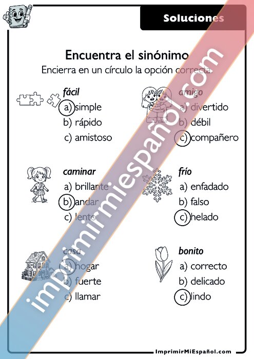 Clave de respuestas