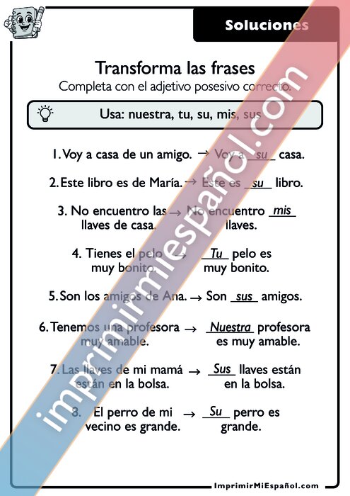 Clave de respuestas