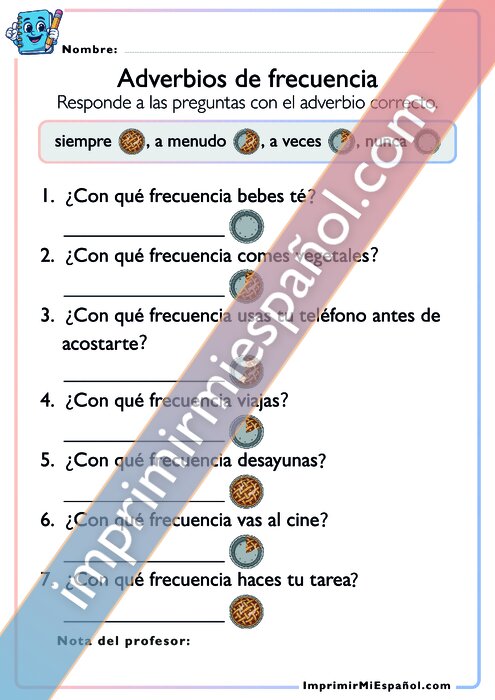 Adverbios de frecuencia