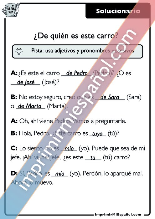 Clave de respuestas