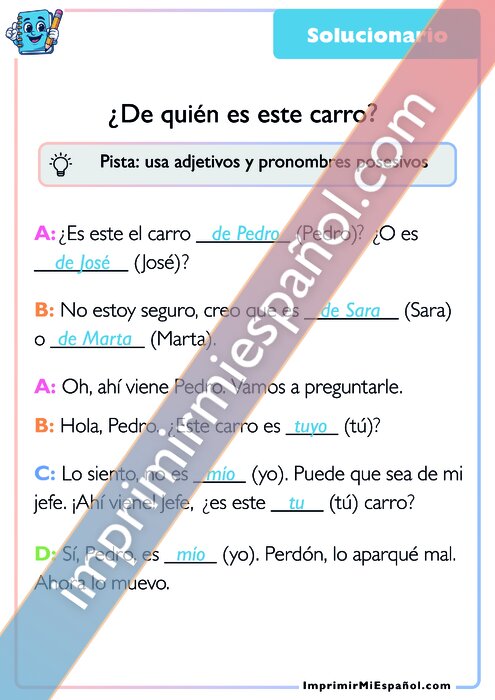 Clave de respuestas
