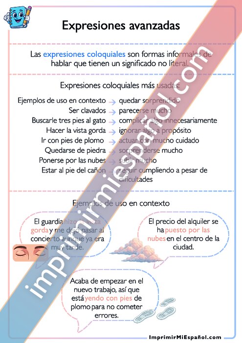Expresiones coloquiales avanzadas