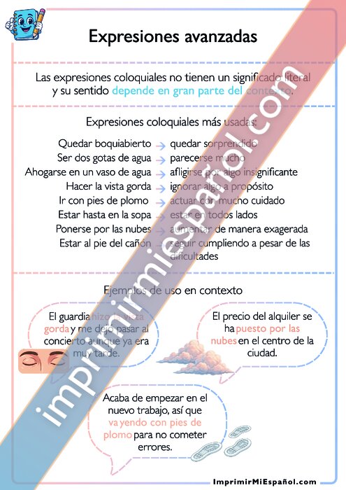 Expresiones coloquiales avanzadas