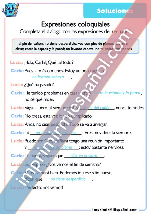 Clave de respuestas
