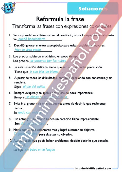 Clave de respuestas