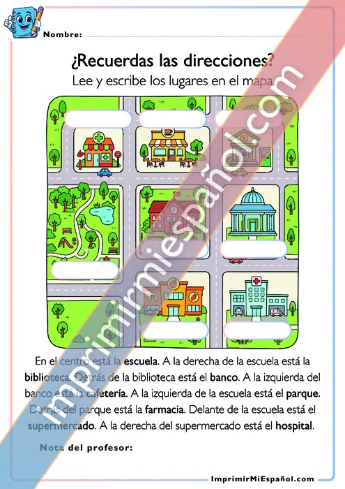 ¿Recuerdas las direcciones?