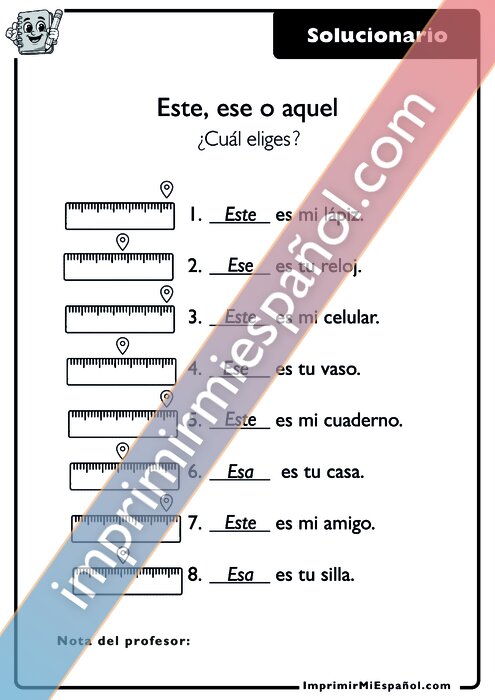 Clave de respuestas