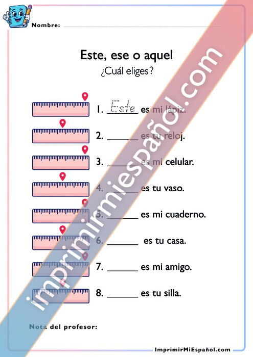 Este, ese o aquel – Los demostrativos