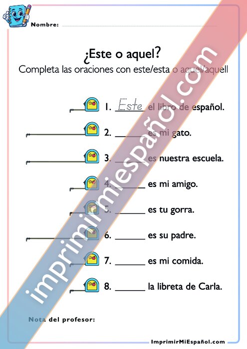 Este o aquel – Los demostrativos