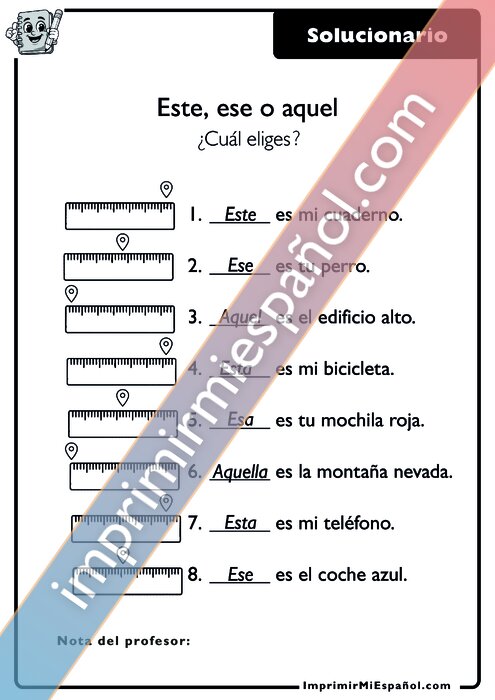 Clave de respuestas