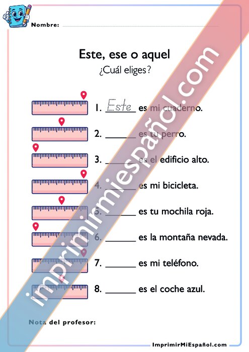 Este, ese o aquel – Los demostrativos