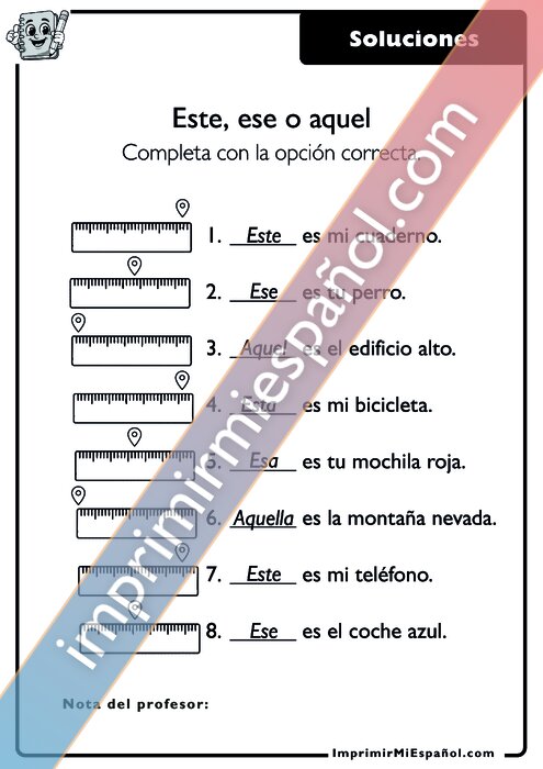 Clave de respuestas