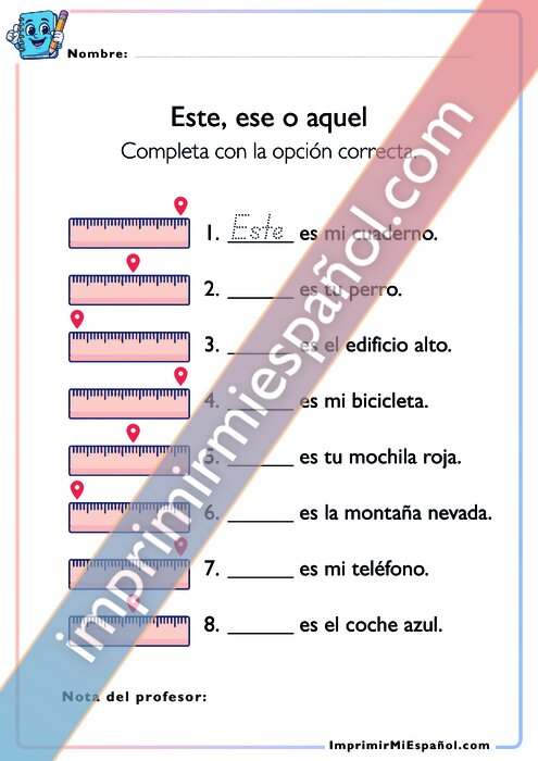 Este, ese o aquel – Los demostrativos