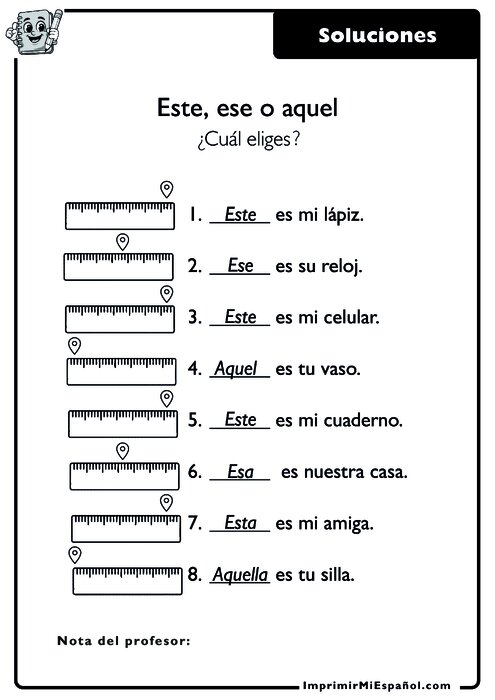 Clave de respuestas