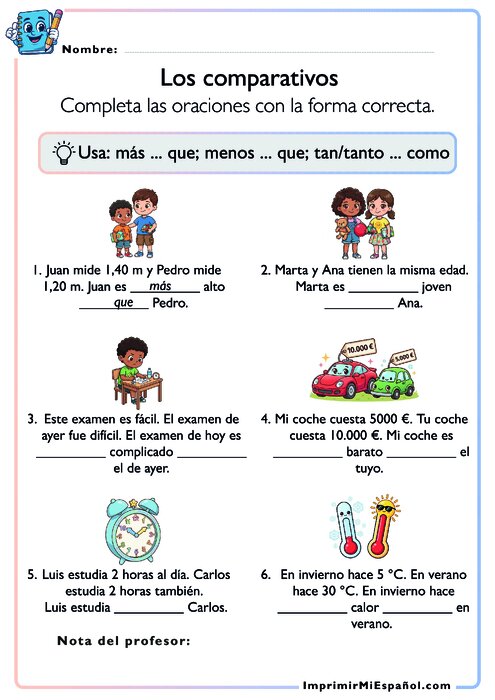 Los comparativos